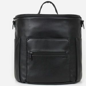 Fawn matte black diaper bag